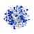 Стеклянная крошка окат.3-6 мм. сине-белая, 180 гр. (Beaded sky blue+white)