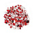 Стеклянная крошка окат.3-6 мм. красно-белая, 180 гр. Beaded red+white