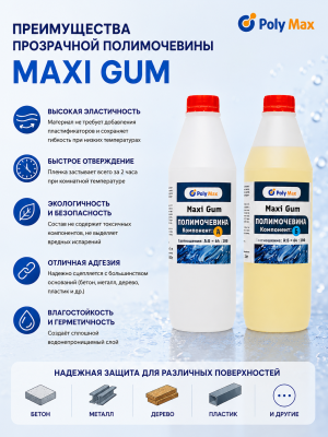 Прозрачная полимочевина Maxi Gum 8,2 кг